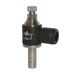 sopra-pneumatic.com - Réducteur de débit encliquetable
Réglable par molette
Diamètre ext. tube : 4 - 6 - 8 mm
Version disponible : unidirectionnel (vérin) - unidirectionnel (distributeur)