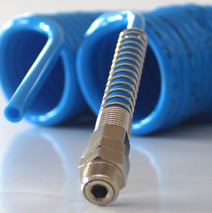 sopra-pneumatic.com - Tube polyéthylène spiralé <strong>avec raccords</strong>
Utilisation avec raccord instantanés et raccords à coiffe
Diamètre ext. tube : 4 - 5 - 6 - 8 - 10 - 12 mm
Couleur : bleu